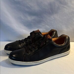 Born Men's Allegheny black leather lace up low top sneakers size 14M casual